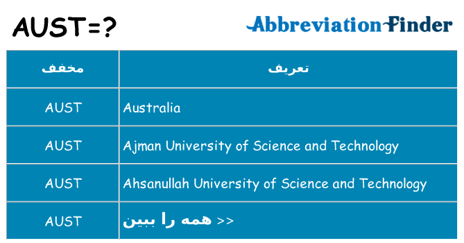 چه aust برای ایستادن؟