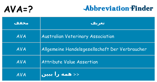 چه ava برای ایستادن؟