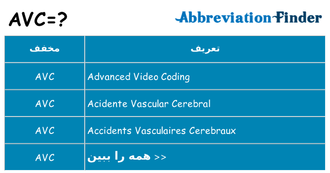 چه avc برای ایستادن؟