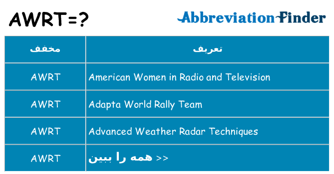 چه awrt برای ایستادن؟
