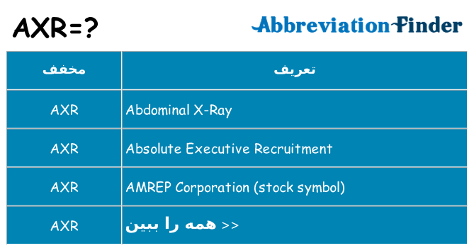 چه axr برای ایستادن؟