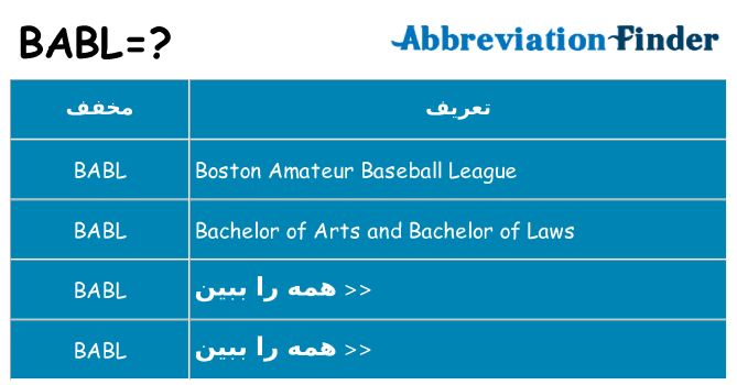 چه babl برای ایستادن؟