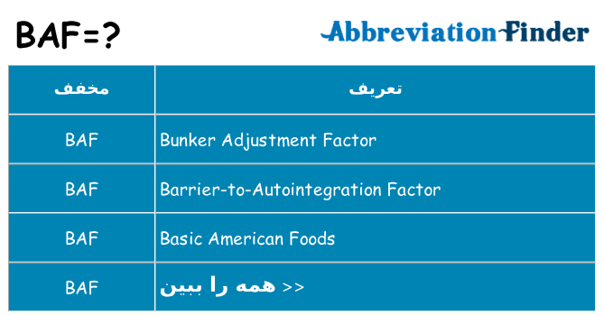 چه baf برای ایستادن؟