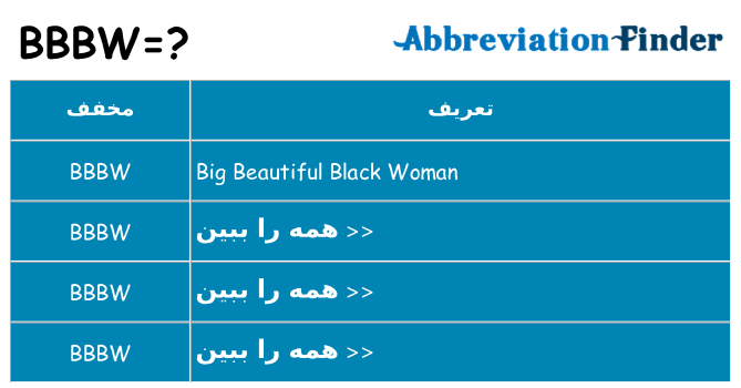 چه bbbw برای ایستادن؟