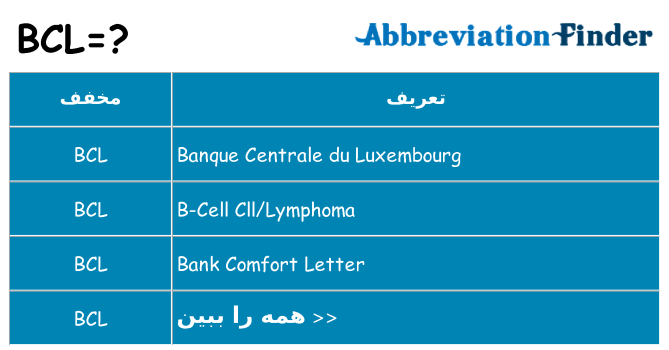 چه bcl برای ایستادن؟