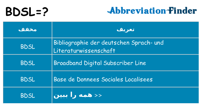 چه bdsl برای ایستادن؟
