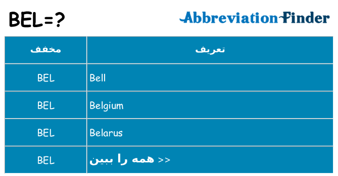 چه bel برای ایستادن؟
