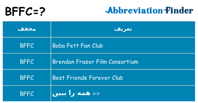 چه bffc برای ایستادن؟