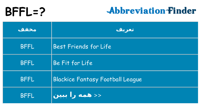 چه bffl برای ایستادن؟