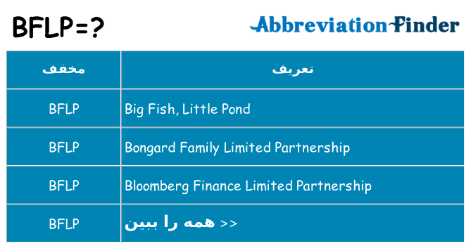 چه bflp برای ایستادن؟