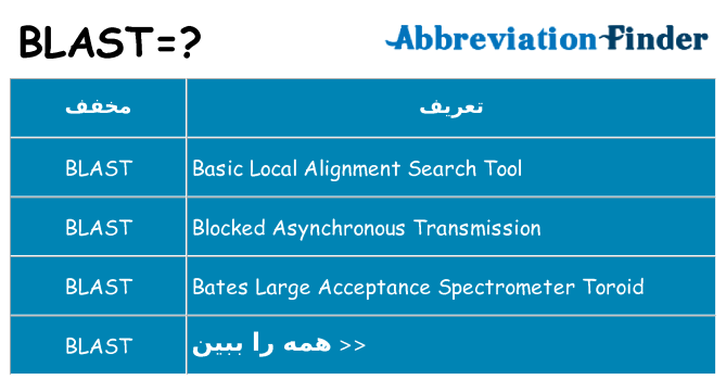 چه blast برای ایستادن؟