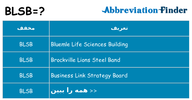 چه blsb برای ایستادن؟