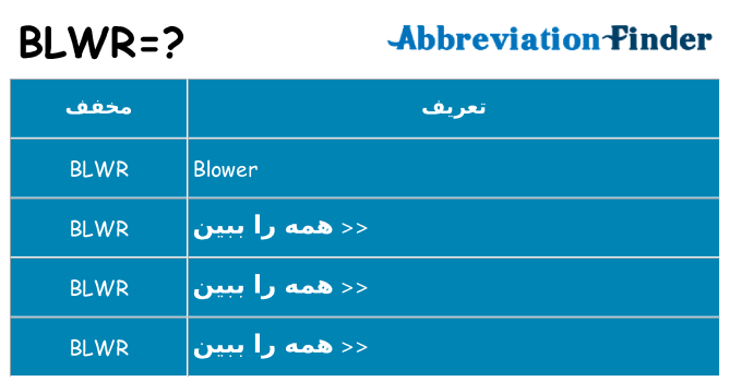 چه blwr برای ایستادن؟