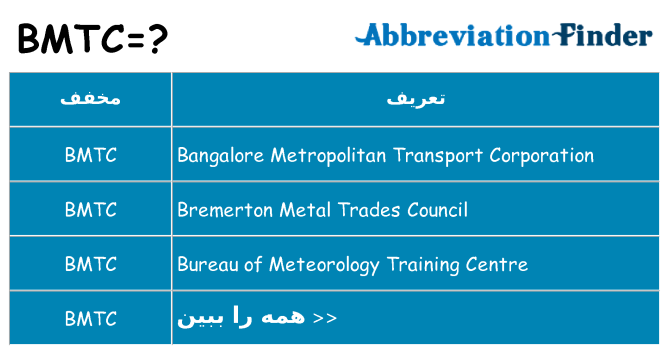 چه bmtc برای ایستادن؟