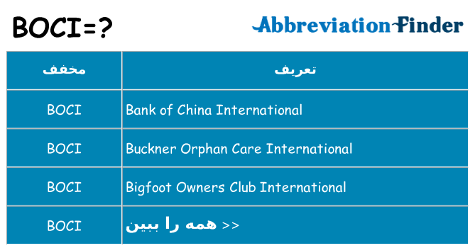 چه boci برای ایستادن؟