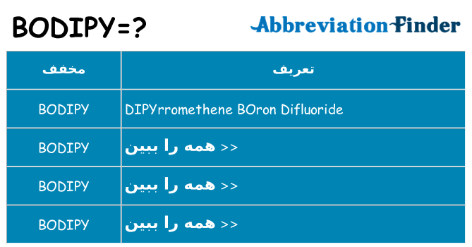 چه bodipy برای ایستادن؟