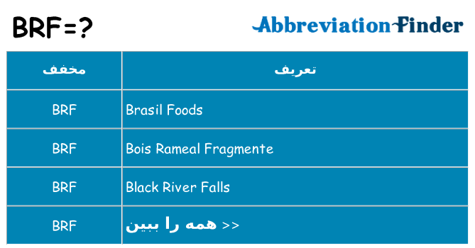 چه brf برای ایستادن؟