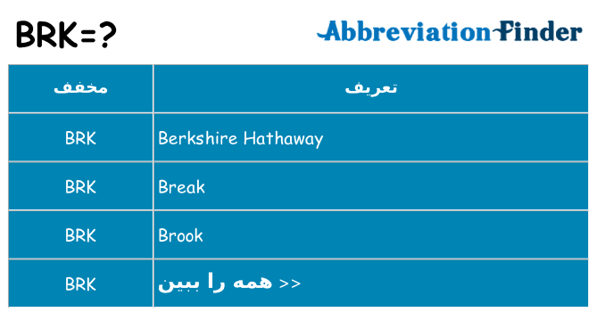 چه brk برای ایستادن؟