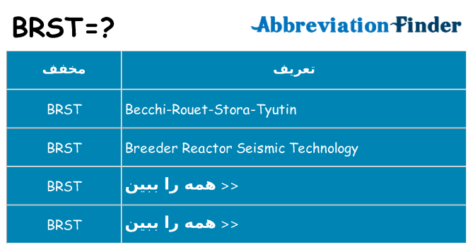 چه brst برای ایستادن؟