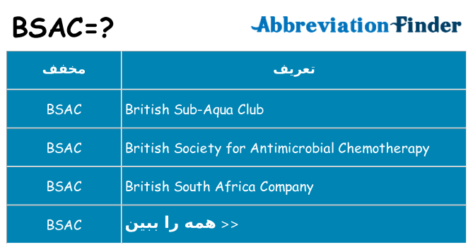 چه bsac برای ایستادن؟