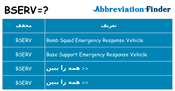 چه bserv برای ایستادن؟