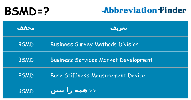 چه bsmd برای ایستادن؟