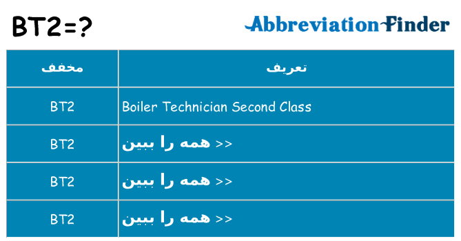 چه bt2 برای ایستادن؟