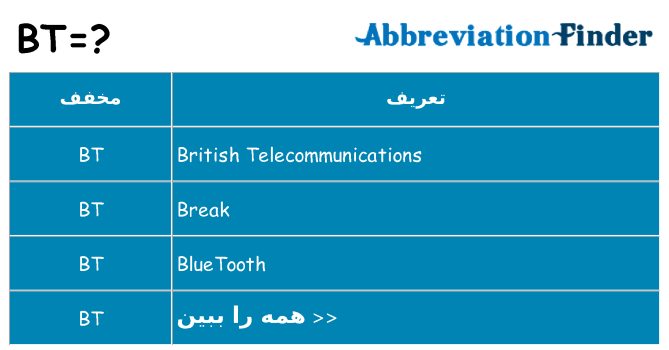 چه bt برای ایستادن؟