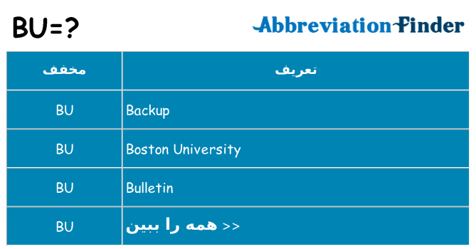 چه bu برای ایستادن؟