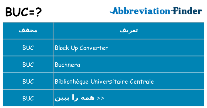 چه buc برای ایستادن؟