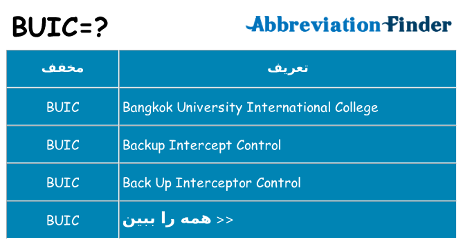 چه buic برای ایستادن؟