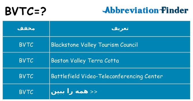 چه bvtc برای ایستادن؟