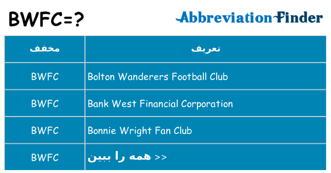 چه bwfc برای ایستادن؟