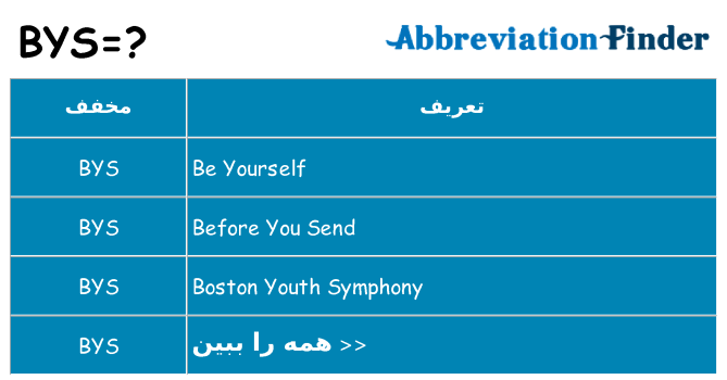 چه bys برای ایستادن؟