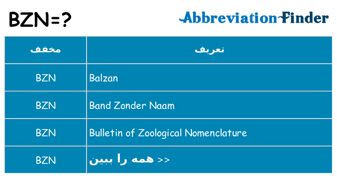 چه bzn برای ایستادن؟