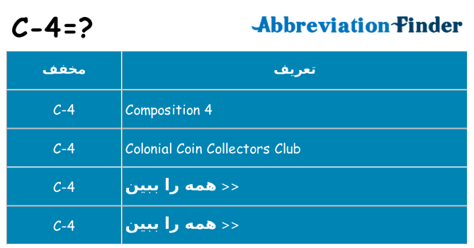 چه c-4 برای ایستادن؟