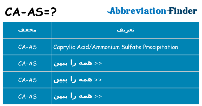 چه ca-as برای ایستادن؟