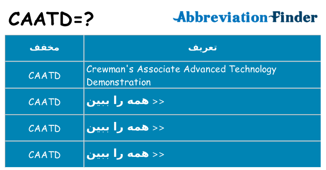 چه caatd برای ایستادن؟