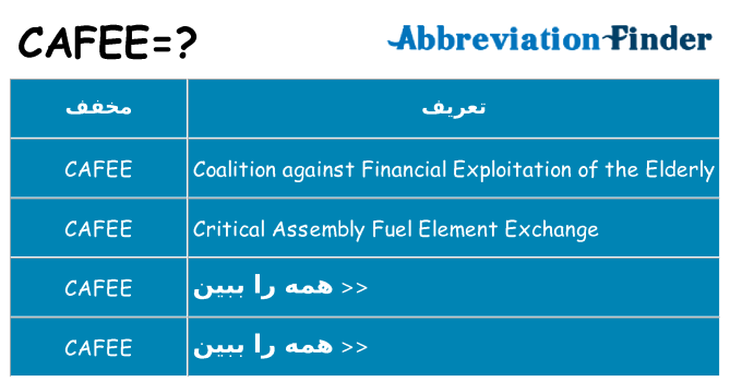 چه cafee برای ایستادن؟