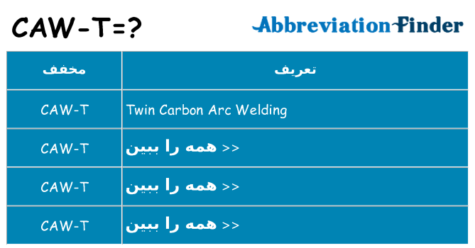 چه caw-t برای ایستادن؟