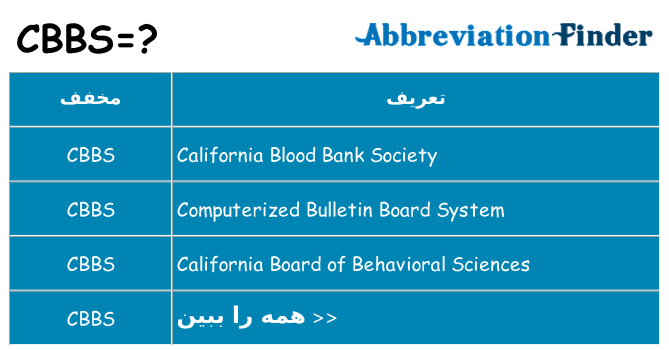 چه cbbs برای ایستادن؟