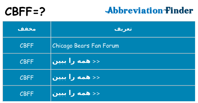 چه cbff برای ایستادن؟