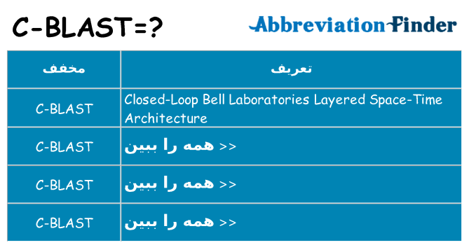 چه c-blast برای ایستادن؟