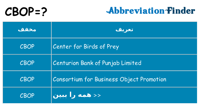 چه cbop برای ایستادن؟