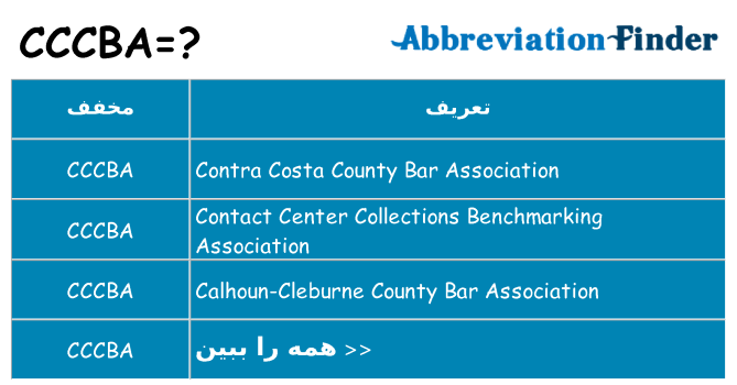 چه cccba برای ایستادن؟