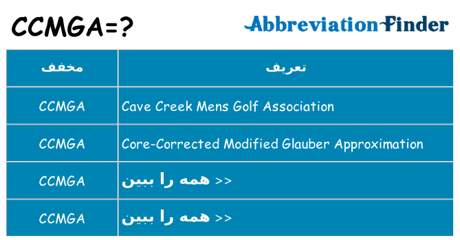چه ccmga برای ایستادن؟