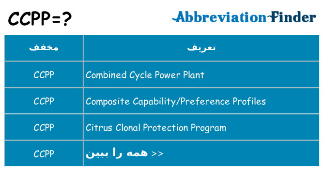 چه ccpp برای ایستادن؟