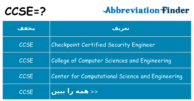 چه ccse برای ایستادن؟