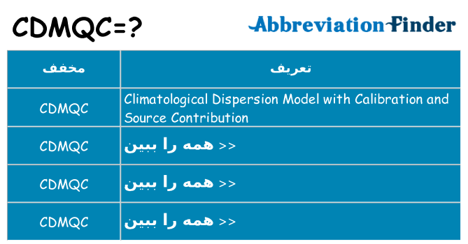 چه cdmqc برای ایستادن؟