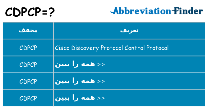 چه cdpcp برای ایستادن؟